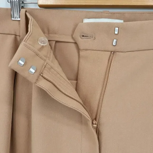 NWT Abercrombie & Fitch Sloane Tailored Wide Leg Pant In Tan Size 34 Regular - Picture 7 of 10